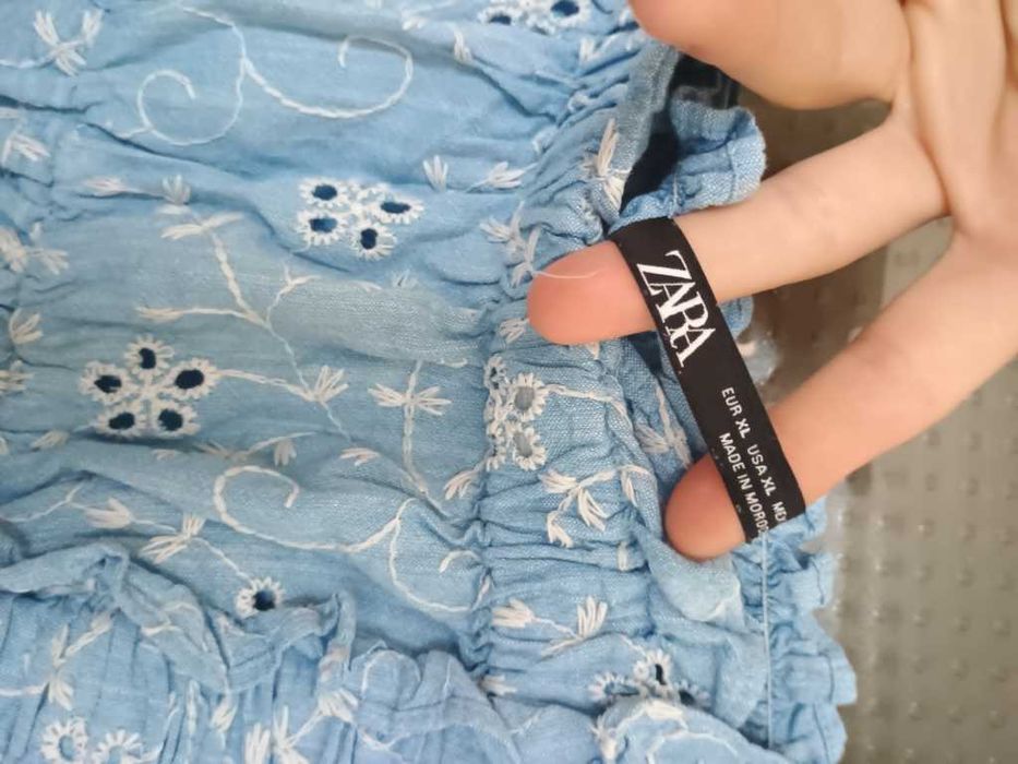 2 śliczne sukienki oraz piękna bluzka Zara haft boho XL