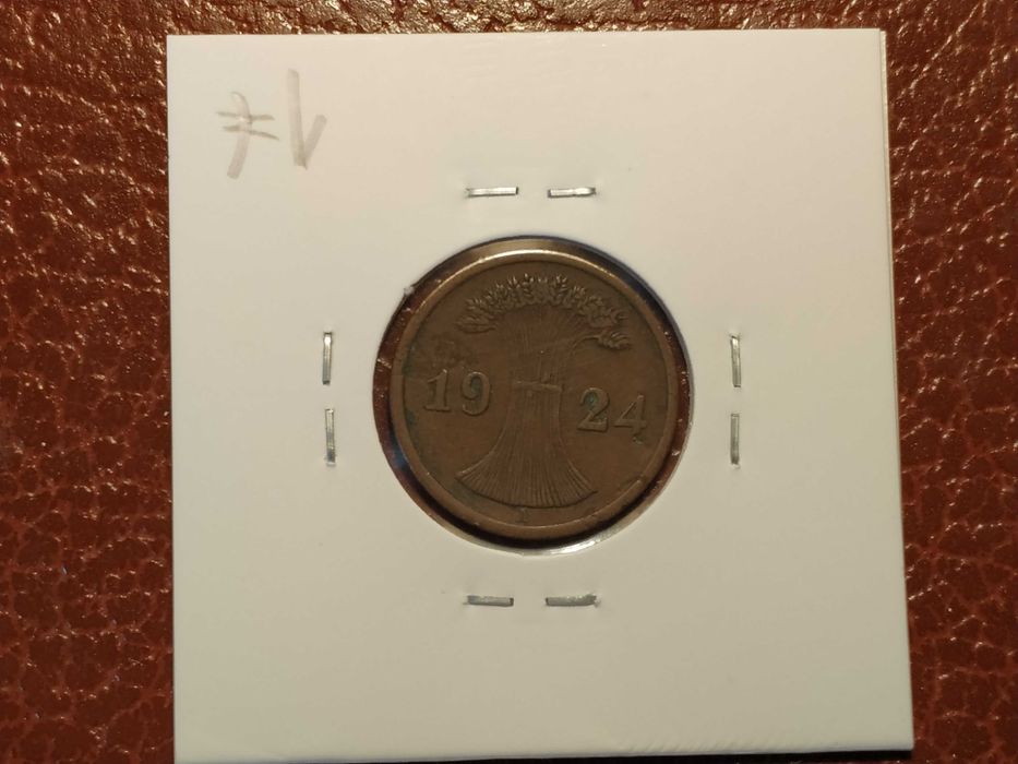Alemanha - moeda de 2 rentenpfennig de 1924 A