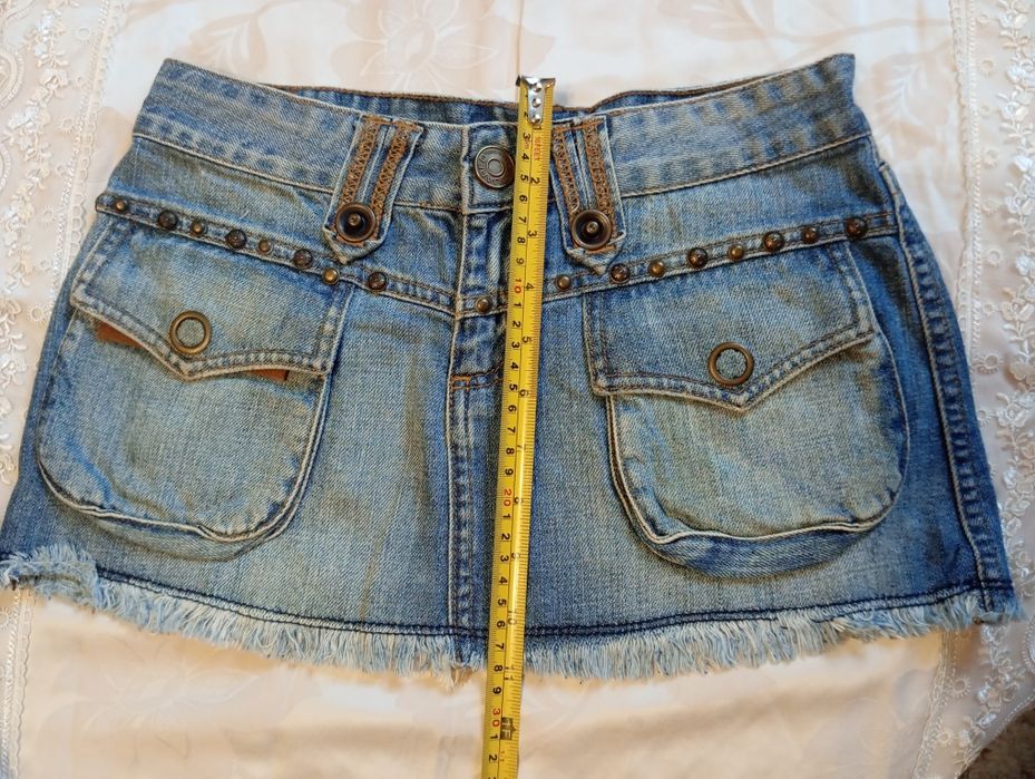 Джинсова коротка юбка