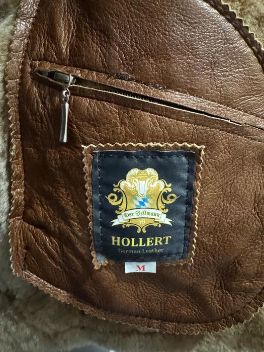Hollert Pilotka B-3 • Skóra naturalna + owcza wełna M  kożuch  Nowy!