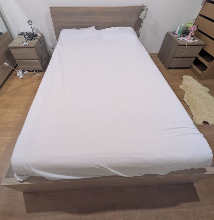 Estrutura de Cama IKEA MALM 140x200 (Carvalho )