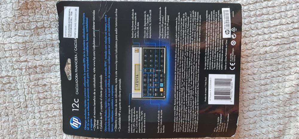 Calculadora Financeira HP 12C Gold – Nova e Embalada (Selada)