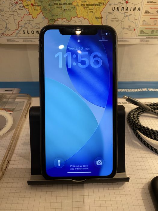iPhone 11 128 GB Black / Grafit – gotowy do użytkowania (Bateria 100%)