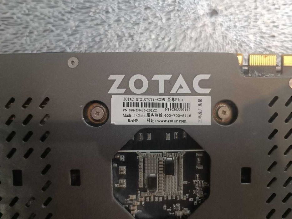 Vendo placa gráfica ZOTAC GTX 1070 Ti