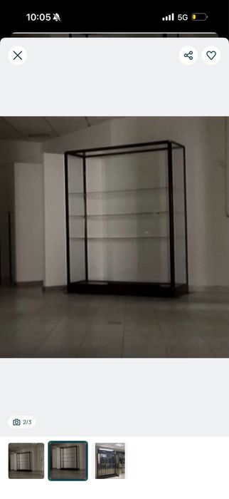 Montra de estrutura com vidros