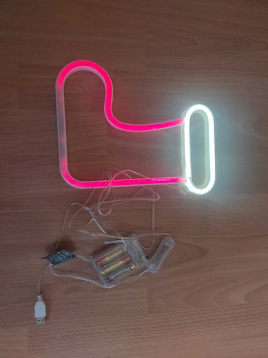 Led neon lampka na baterie lub usb