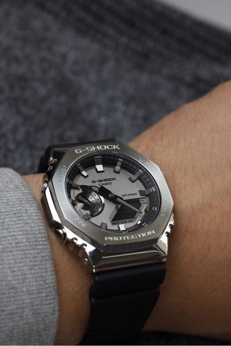 Годинник Casio G-Shock GM-2100-1A NEW ORIGINAL  , оригінал Гарнтія часы мужские оригинал спорт Військовий Годинник