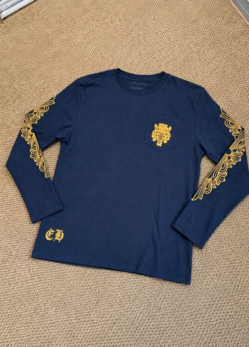Лонгслів Chrome Hearts Sword Dark Blue