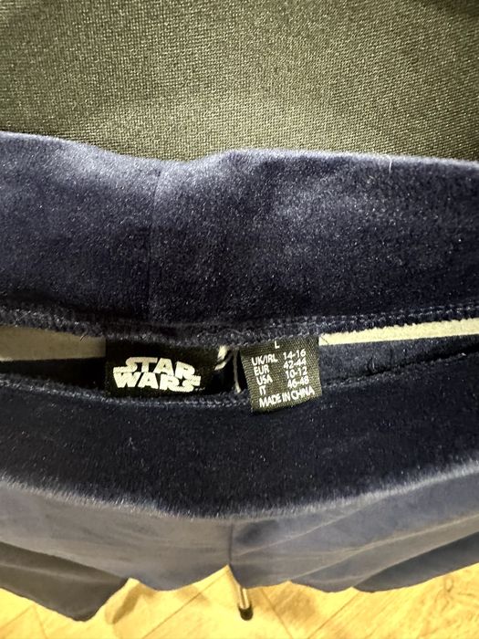 Star Wars spodnie welurowe granat L