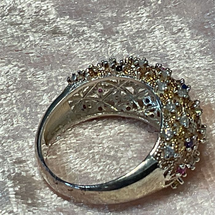 Anel senhora prata 925 medid,15,5 m