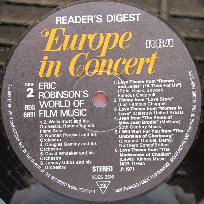 Eric Robinson - - - - - World of Film Music - - - - - LP