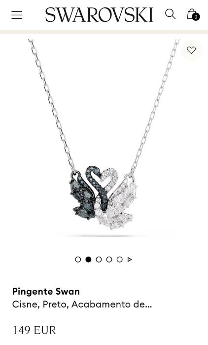 Colar Swarovski  cisnes