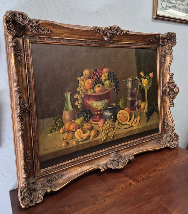 Quadro "Natureza-Morta" - Óleo sobre Tela (Assinado: Carlos das Paivas)