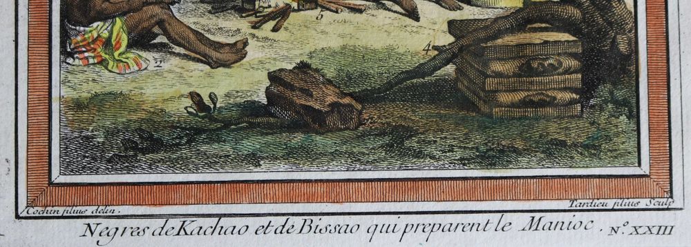 Negros de Kachao e de Bissau preparando mandioca, Prevost XVIII
