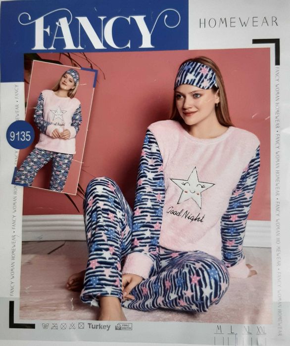 Piżama damska gruba ciepła SOFT polar wygodna L XL XXL nowa