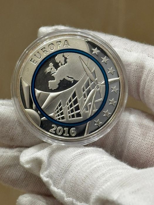 Пам'ятна медаль " Європа". 2016 рік. СРІБЛО. Сертифікат