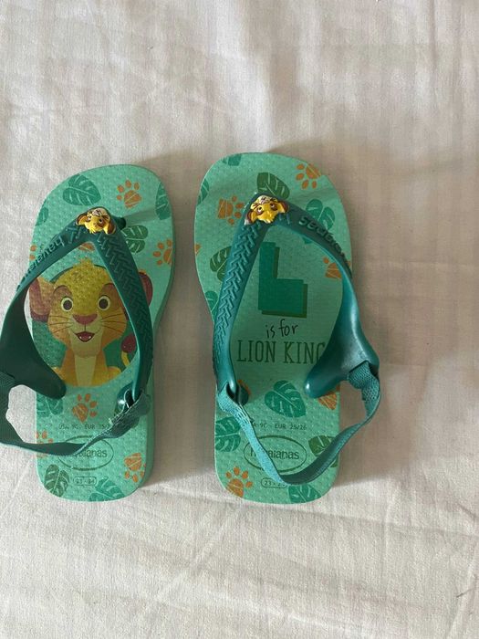 Chinelos Havaianas Rei Leão (Simba) com tira atrás, criança 25/26