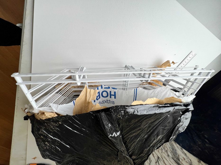 Заголовок: Висувні дротяні кошики для гардеробу 90х40 см білі 3 штуки лот