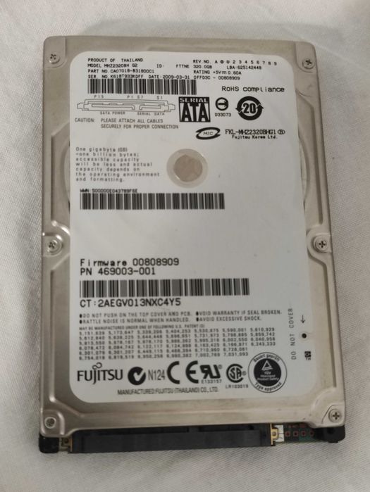 Disco Fujifilm 320Gb SATA II como novo testado