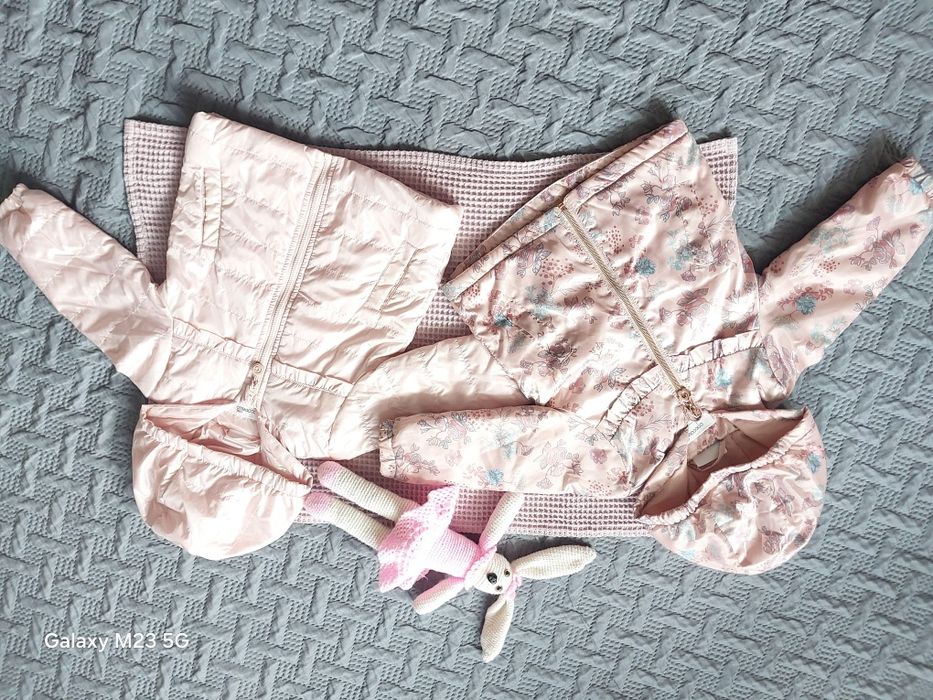 Pudrowa kurtka wiosenna dla dziewczynki, Cocodrillo, roz 80