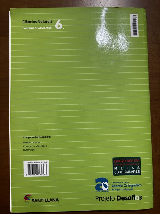 Caderno de Atividades Ciências Naturais 6