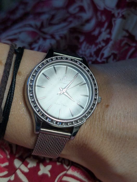 Zegarek damski cyrkonie srebrny  elegancki Gino Rossi