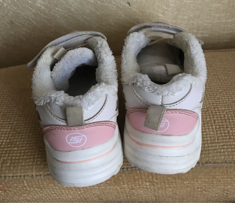 Теплі білі кросівки, кроссовки для дівчаток 31 роз