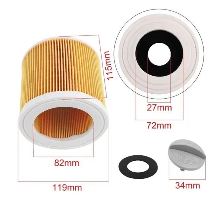 Патронний фільтр (6.414-552.0) для пилососів  Karcher