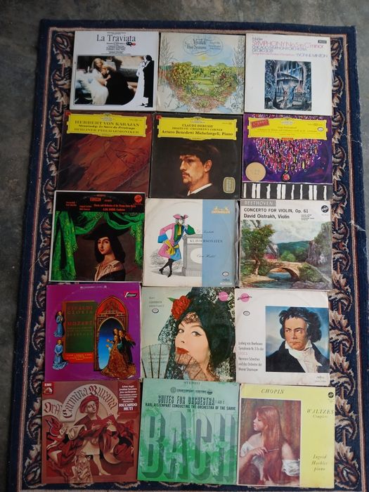 Música clássica : Lote 165 discos de vinil LP