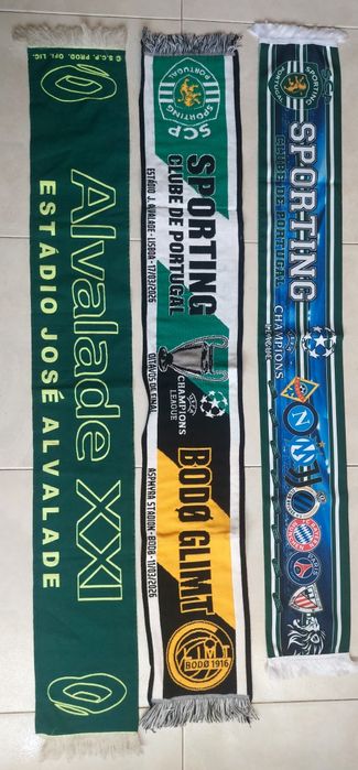 Lote 4 echarpes  bufandas sporting de portugal