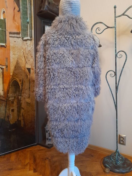 Шуба лама натуральная хутряне пальто Італія Byteso