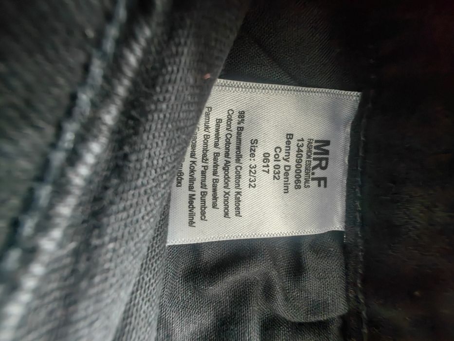 Nowe spodnie jeans MR.F Benny Denim Col 032 slim czarne 32/32