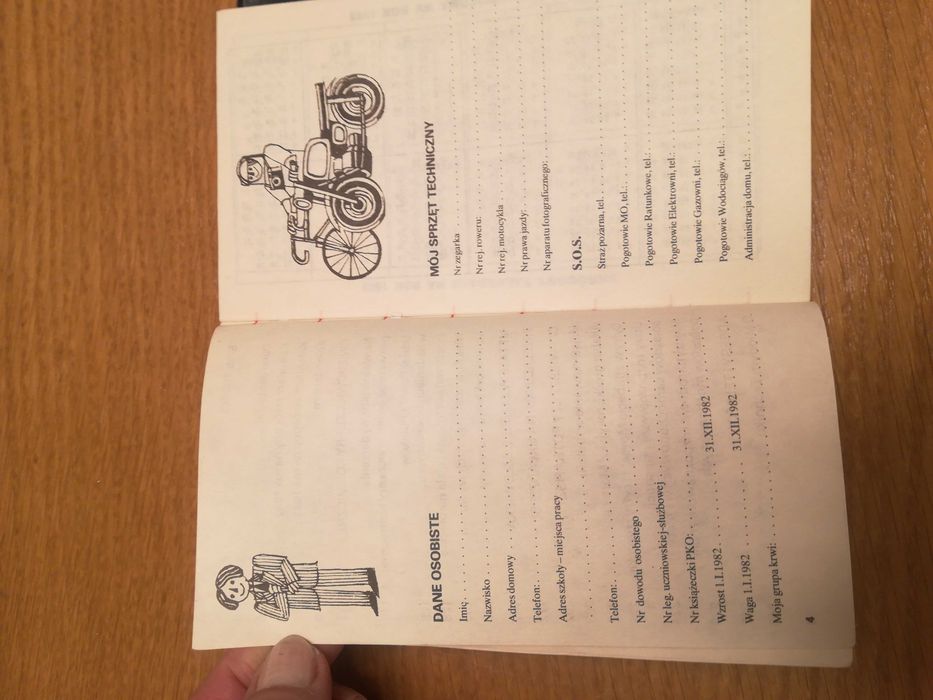 Kalendarz Młodego Technika z 1982r. PRL