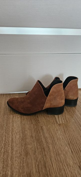 Botki damskie zamszowe