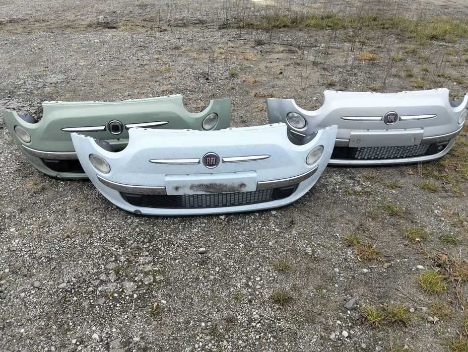 FIAT 500 zderzak przód kompletny maska 111/a czerwony