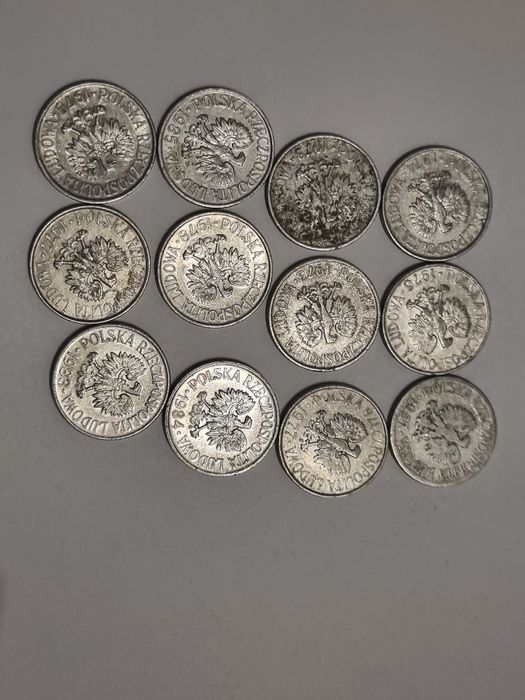 50 groszy 1957 oraz inne roczniki epoka PRL