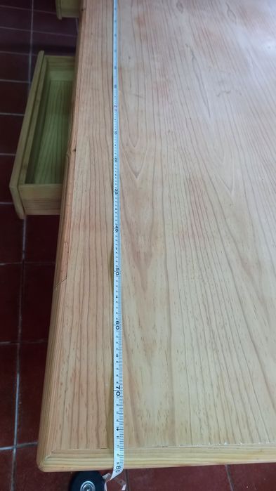 Mesa de Jantar Rústica em Madeira + 6 Cadeiras