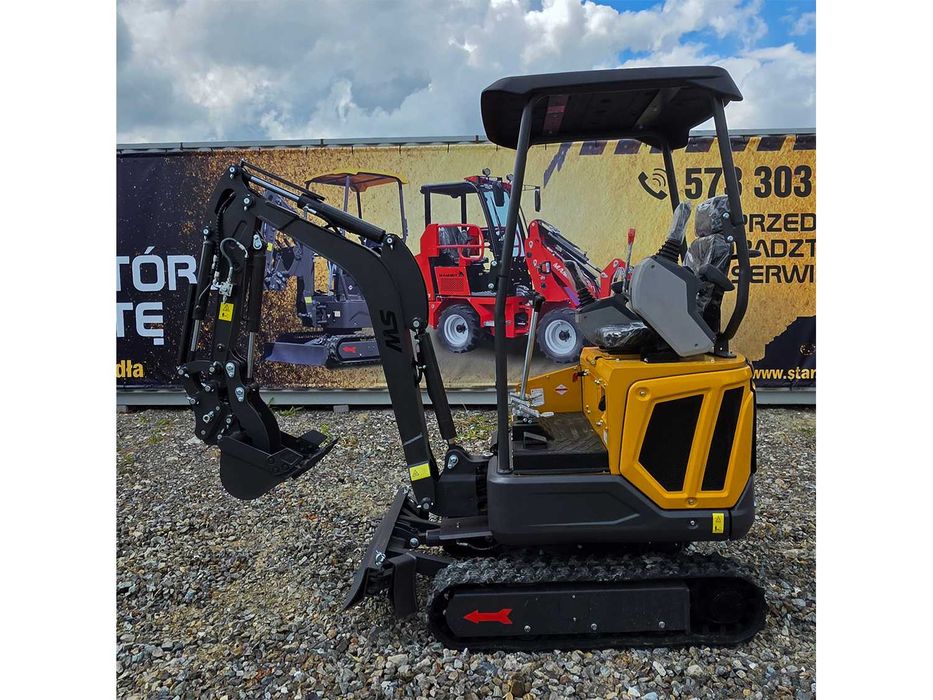 Minikoparka STARKWOL VTW-16 KUBOTA Skrętne Ramię Rozsuwane Gąsienice