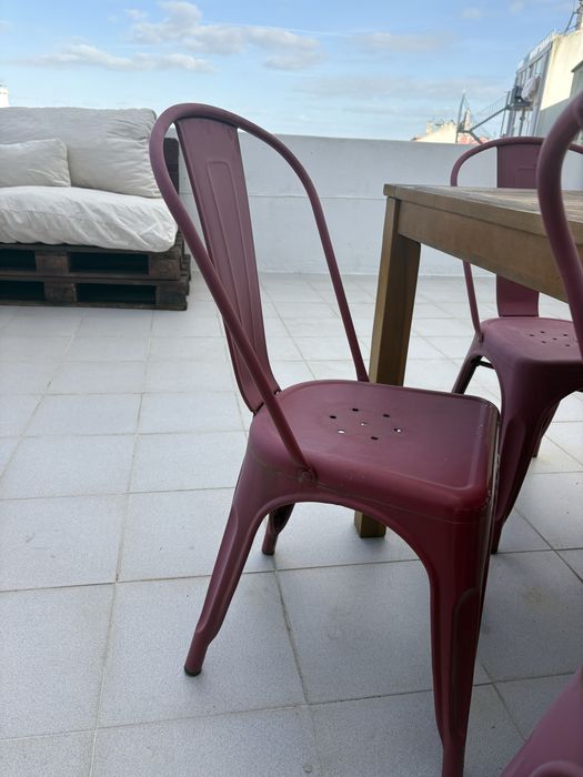 Mesa de jardim madeira de acacia 180x90 com 8 cadeiras