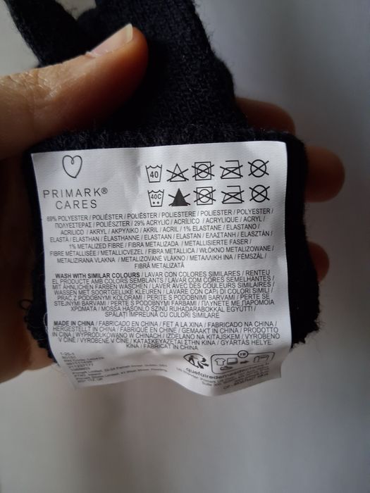 Luvas de malha preta com touch