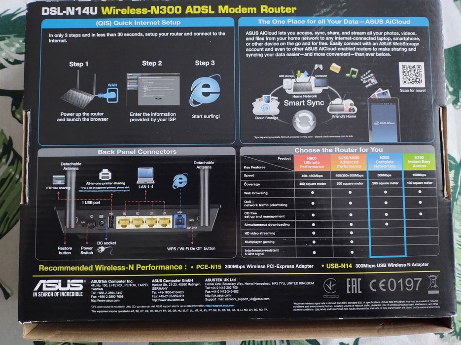 Neostrada Router Asus DSL- N14U