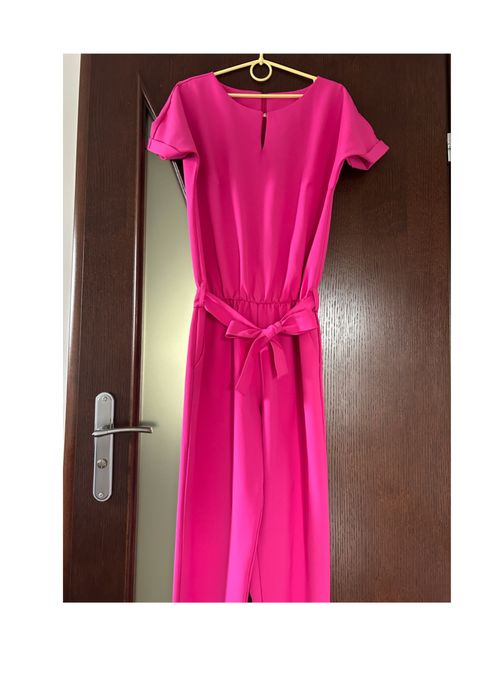 Kombinezon damski różowy elegancki kombinezon rozmiar 42