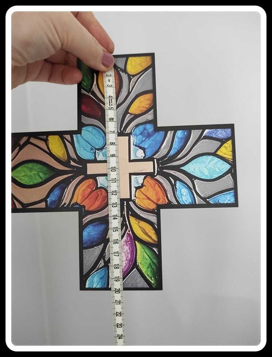 Drewniana dekoracja ścienna ozdoba religijna KRZYŻ