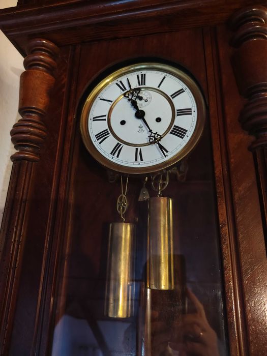 Stary zegar wiszący linkowy Firmy Gustaw Becker