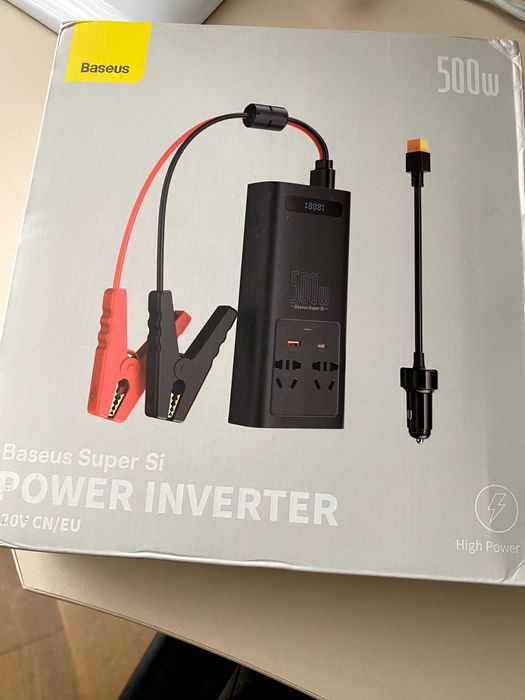 Інвертор для котла/холод-ка чистий синус Baseus 500W SuperSi 12v 220v