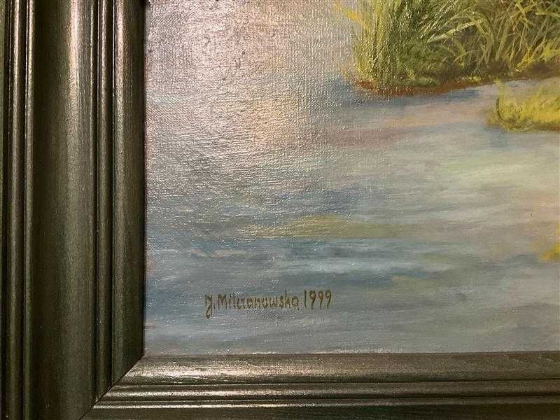 Piękny olejny obraz 70x100cm + rama
