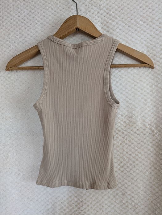 Beżowy Crop top bez rękawów. H&M. Rozmiar XXS.