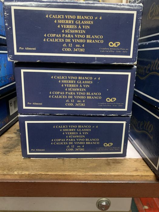 Conjunto de copos crapy cristal italy