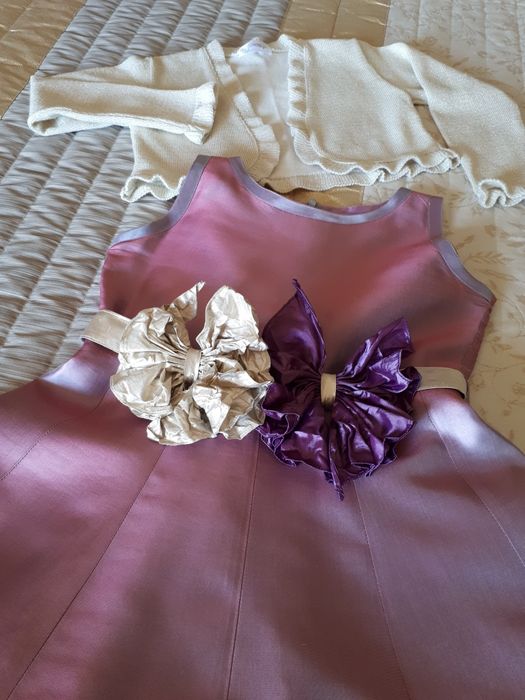 Vestido cerimónia, marca Valentina, 8/9 anos, + casaco
