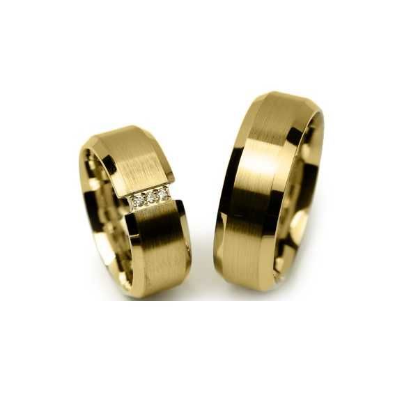 Obrączki Ślubne p. 585 żółte złoto szerokie 7mm  Goldrun Bytom